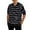 Black, variant on Men's Long Sleeve Drop Shoulder Striped T Shirt Breathable See Through Collar Tee Shirt Comfortable Casual Top,S