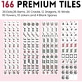 thumbnail image 2 of Mahjong Set with 166 White Tiles, 4 Colored Racks, and Travel Carrying Case, 2 of 10
