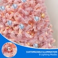 thumbnail image 4 of DEXTRUS 6Ft Pre-lit Flocked Artificial Christmas Tree with 928 PVC Tips & 250 Warm-White Lights, Pink, 4 of 10