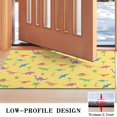 thumbnail image 3 of Yellow Dinosaurs Palms Pattern Door Rugs,Washable Non Slip Door Mats Indoor,Decorative Door Mats,Entry Mat Indoor for Entrance,Bedroom,Kitchen,Bathroom,17"x30", 3 of 6