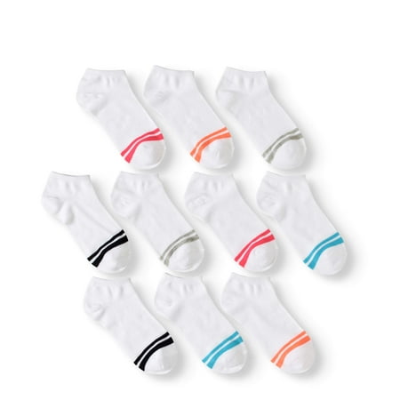 P10 Women's No Show Socks Assorted Colors, 10 Pack