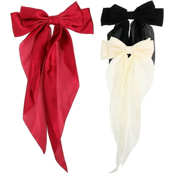GAXIRE Bow Barrettes Women Hair Bows Hair Accessories For Women Anniversary 3Pcs