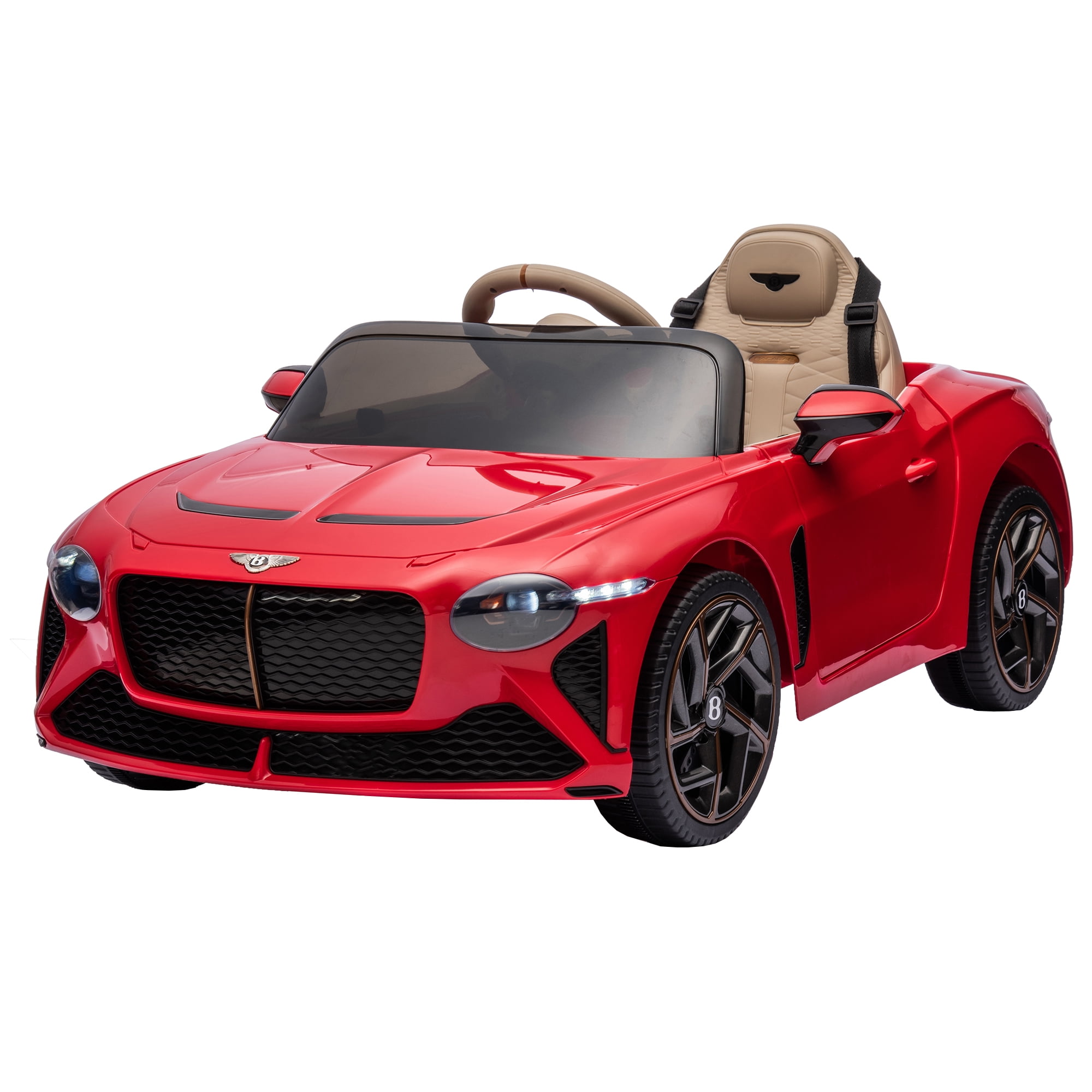 Resenkos Official Licensed Bentley Kids Ride on Car, 12V 7A Battery Powered Vehicle with Remote Control 3 Speeds MP3 USB, Red Resenkos Official Licensed Bentley Kids Ride on Car, 12V 7A Battery Powered Vehicle with Remote Control 3 Speeds MP3 USB, Red