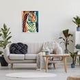 thumbnail image 3 of Stupell Industries Wild Tiger Painting Animals & Insects Painting White Framed Art Print Wall Art, 24 x 30, 3 of 9