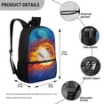 thumbnail image 5 of HUIACONG Flaming Baseball Print School Backpack for Ages 6-18 Large Capacity Breathable Padded Ergonomic Straps for Boys Girls Elementary Middle High School Students Daily School Use, 5 of 6