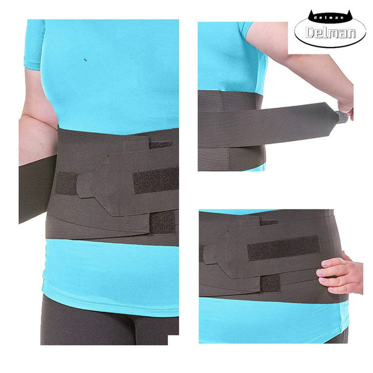 XXL Plus Size Elastic & Neoprene Compression Back Brace | Lumbar, Waist and  Hip Support Belt for Sciatica Nerve Pain, Low Back Pain Relief while