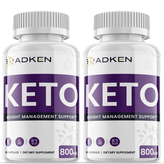 (2 Pack) Adken - Keto Weight Loss Formula - Energy & Focus Boosting Dietary Supplements for Weight Management & Metabolism - Advanced Fat Burn Raspberry Ketones Pills - 120 Capsules