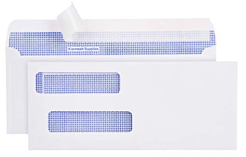 500 Double Window Envelopes Self Seal with Security Tint Inside Compatible wi... 