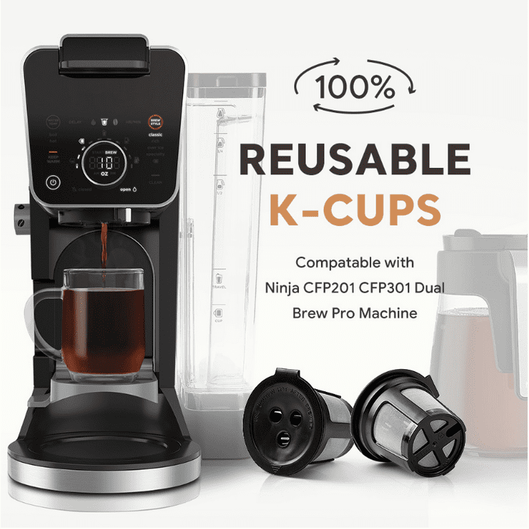 Ninja Single Serve DUALBREW 3pcs Reusable K Cups Coffee