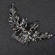 thumbnail image 2 of Zhuge Horquillas para el pelo de boda con flores para novias, peinetas con perlas de cristal,joyas con diamantes de imitación para novias, damas de honor y mujeres (negro), 2 of 5