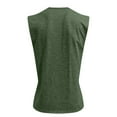 thumbnail image 5 of LISTHA Mens Tank Tops V Neck Button Casual Sleeveless Vintage T-Shirt Summer Workout Gym Polo Shirt with Pocket Dark Green M, 5 of 5
