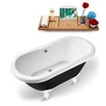 thumbnail image 2 of 59" Streamline N1120WH-CH Clawfoot Tub and Tray With External Drain, 2 of 8