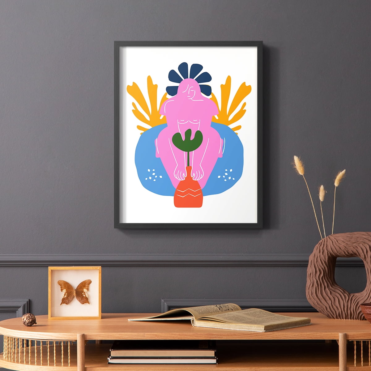 Matisse CDLV in Black Solid Wood Framed Print No Nail Hanging