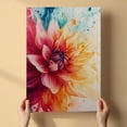 thumbnail image 3 of Dahlia Flower Canvas Wall Art 8x12 inches - Soft Floral Botanical Dahlia Flower Canvas Wall Decor for Cozy Bedroom, 3 of 5