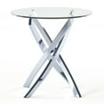 thumbnail image 4 of Furniture of America Gisela Glass Top End Table, Chrome, 4 of 7