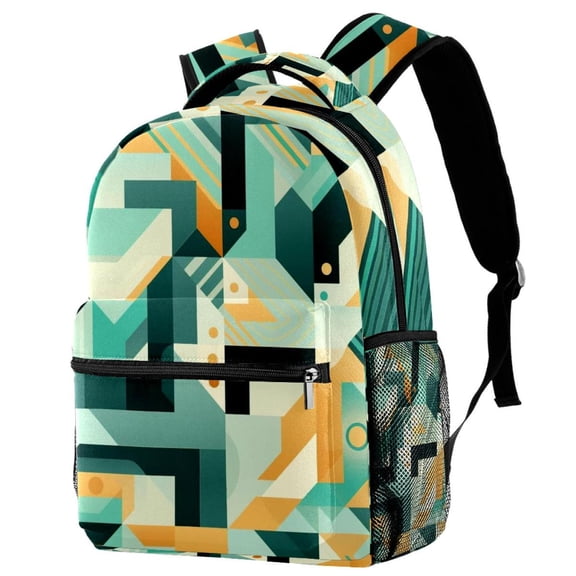Lightweight Backpack Geometry School Bag Travel Laptop Daypack for Men Women Casual Rucksack