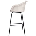 thumbnail image 5 of Olurrisa Outdoor Metal Wicker Barstool, Light Gray Faux Wicker, Set of 2, 5 of 8
