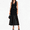 Black, variant on Women Patchwork Office Lady 2 Pieces Set Sleeveless V Neck Blazer Vest and Long Mesh Skirt
