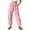 2-1-Pink, variant on SELONE Green Pull on Pants for Women Plus Size Lounge Pants with Pockets Cotton Linen Elastic Waist Cropped Trouser Casual Beach Pants Solid Tapered Lightweight 2XL Tall Breathable Summer Clothes
