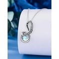 thumbnail image 2 of CACA LADY Octopus Tentacles Necklace with Moonstone 925 Sterling Silver Octopus Pendant for Women Blue Ocean Jewelry Gift for Women, 2 of 5