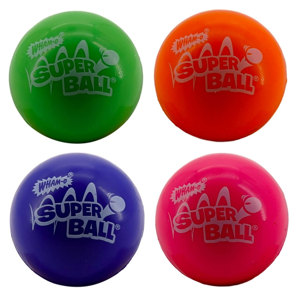 Superball (4 Pack, Colors Vary), High Bouncing Ball, 1.75 in Diameter