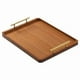 thumbnail image 4 of Bandeja de bambú para servir, bandeja decorativa de almacenamiento, bandeja rectangular multifunción para servir. 355 cm x 24 cm x 15 cm, 4 of 7