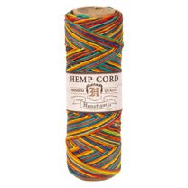Hemptique Hemp Variegated Cord Spool 10lb 205'-Rainbow