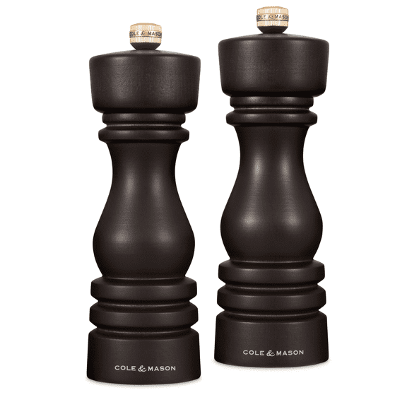 Cole & Mason London Dark Chocolate Grind Select Salt & Pepper Mill Gift Set 7"