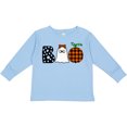 thumbnail image 3 of Inktastic Boo Halloween Ghost and Plaid Pumpkin Boys or Girls Long Sleeve Toddler T-Shirt, 3 of 5