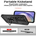 thumbnail image 6 of for Samsung Galaxy A55 5G Case with Camera Lens Cover HD Screen Protector, Dual Layer Military-Grade Drop Tested Magnetic Ring Holder Kickstand Protective Phone Case for Samsung Galaxy A55 5G (Black), 6 of 9