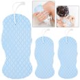thumbnail image 4 of 3 Uds Baño Esponja Suave Cuerpo Exfoliante Piel Muerta Masajeador Cepillo Limpieza () Azul, 4 of 8