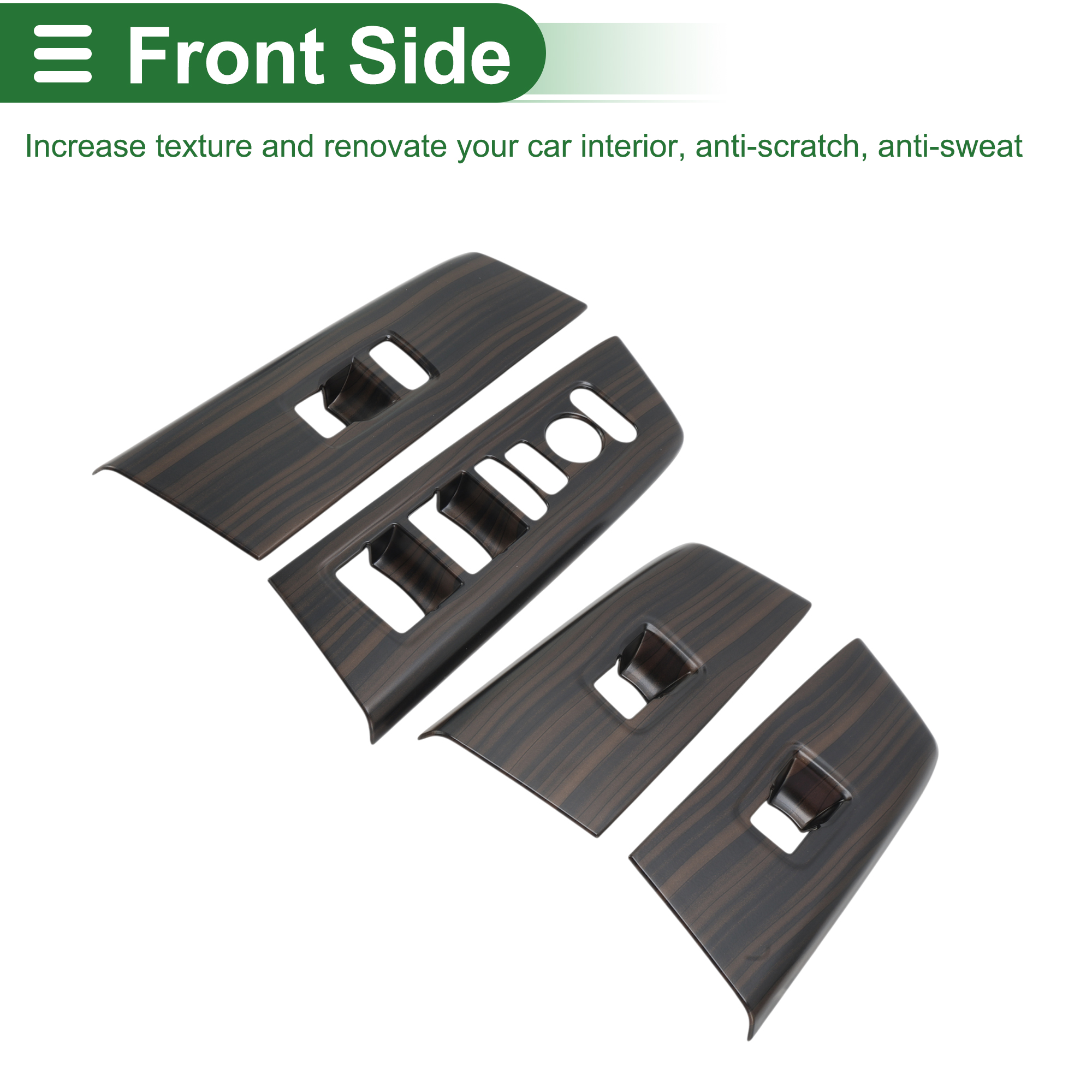 Unique Bargains Window Lift Switch Panel Trim Cover for Honda CRV 2023-2025 Front Rear Car Door Window Control Button Interior Accessories Wood Grain Color