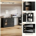 thumbnail image 5 of Tribesigns 78" L Shaped Desk with Storage, Modern Corner Desk with Drawers for Small Space for Home Office Bedroom (Black), 5 of 7