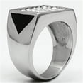 thumbnail image 4 of Luxe Jewelry Designs Men's Stainless Steel Ring with Round Clear Crystals and Epoxy - Size 10, 4 of 4