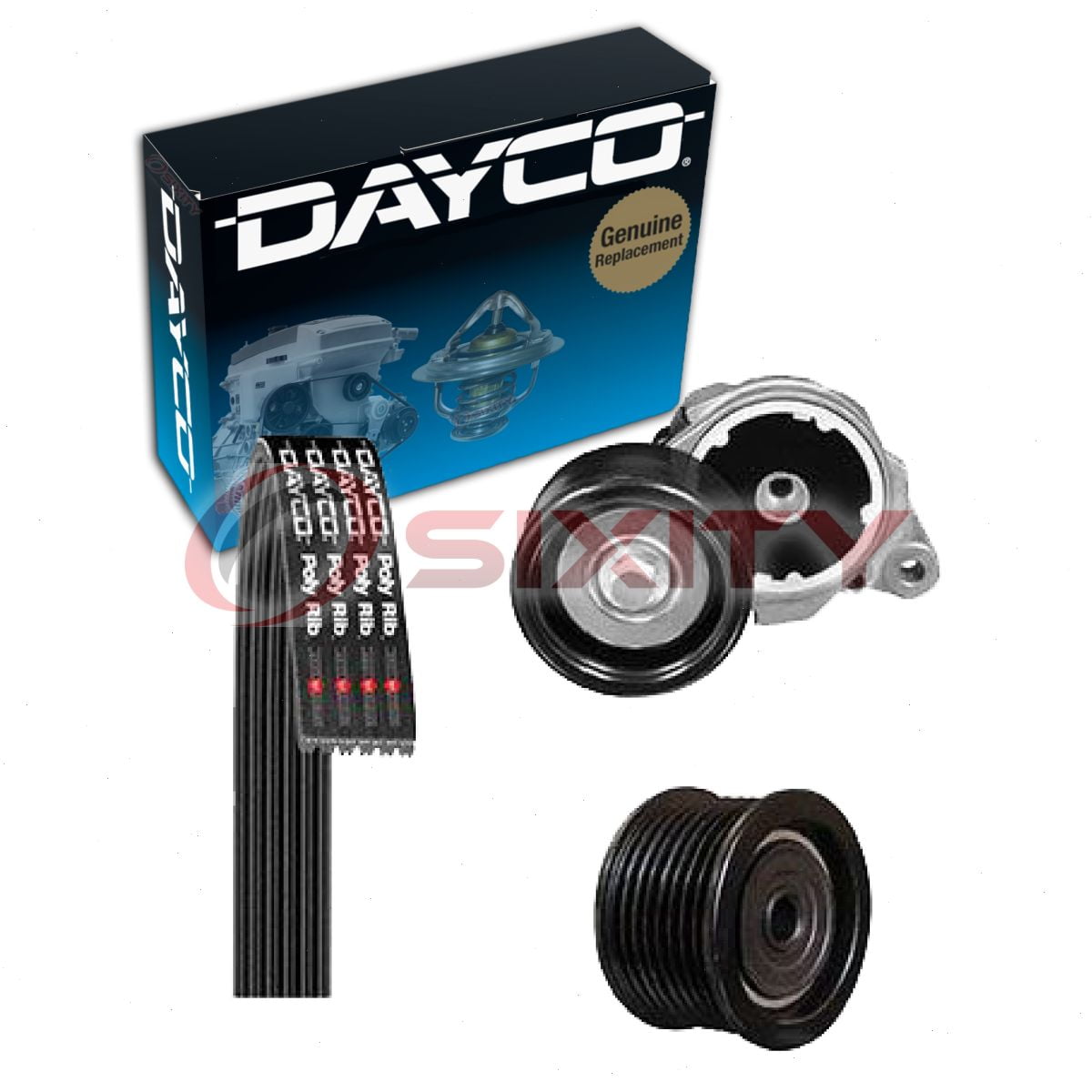 Dayco D80950K1 - Serpentine Belt Drive Component Kit Fits select: 2007-2017 TOYOTA TUNDRA, 2008-2018 TOYOTA SEQUOIA