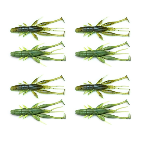 lixuesong 8 PCS Soft Lures Fishing Craw Baits Artificial Fishing Lures Baits Swimbait for Carp Bass Fishing