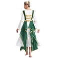 thumbnail image 4 of iiniim Women's Sleeveless Lace-up Liturgical Praise Dance Tunic Worship Tunic Overlay Top Praise Wear Green XXL, 4 of 7