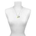 thumbnail image 3 of Delight Jewelry Yellow Faceted Glass Goldtone Spinner Silvertone Script Initial Disc - Y - Charm Necklace, 20"+3", 3 of 4