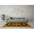 thumbnail image 3 of Ahgly Company Machine Washable Indoor Square Persian Yellow Traditional Area Rugs, 7' Square, 3 of 4