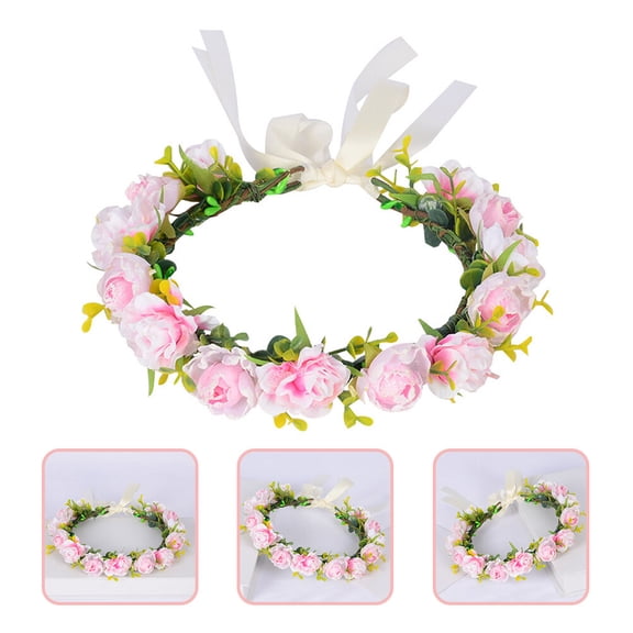 ELAYARD Wedding Headpiece Floral Headband for Women with Circular Shape 1Pack