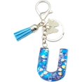 thumbnail image 2 of ORUYROP Initials Letter Keychain Blue Tassel Butterfly Pendant for Women Girls Wallet Backpack Purses, 2 of 3