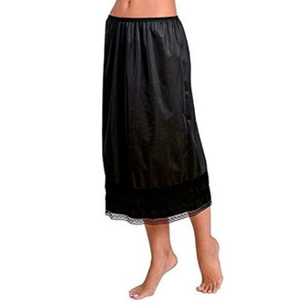 

Imcute Women Under Long Skirt Dress Waist Half Slip Lace Petticoat
