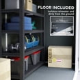 thumbnail image 4 of Outsunny 8' x 4' Resin Outdoor Storage Shed, Plastic Shed with Floor, Window, Lockable Doors and Vents, Gray, 4 of 9