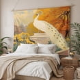 thumbnail image 3 of White Peacock Elegant Large Tapestry for Bedroom Wall Hanging Tapestry,Vintage Garden Floral Botanical Ceiling Backdrop Tapestries Poster Blanket Wall Decor for Teens Room Living Room Dorm 86" x 104", 3 of 8