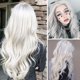 thumbnail image 1 of Peluca De Pelo Rizado De Longitud Media Para Mujer De Color Blanco Roto, Peluca De Longitud Media Para Mujer, Peluca De Cosplay Sintética Ondulada Rizada Para Disfraz De Niña Muyoka Hogar, 1 of 6