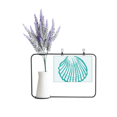 thumbnail image 1 of Venera la vida marina verde ilustración Tarjeta de jarrón de lavanda artificial, 1 of 3