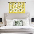 thumbnail image 4 of Yellow Summer Lemon Kitchen Curtains Short 45 Inch Length, Summer Botanical Watercolor Grommet Top Bedroom Living Room Curtains, Light Filtering Cafe Curtain Drapes 2 Panels Set 84''x45'', 4 of 9