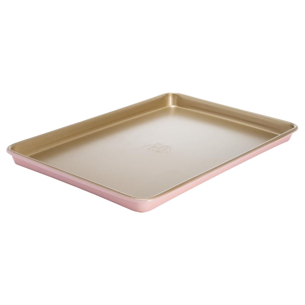 Bandeja para hornear Paris Hilton, antiadherente, acero al carbono, 38 x 25 cm, color rosa