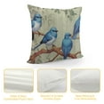 thumbnail image 4 of COMIO  Ink Painting Watercolor Blue Birds Spring Summer Autumn Decorative Lumbar Throw Pillow Cover Case Bed Sofa Chair Home Decoration Rectangular, 4 of 5