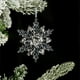 thumbnail image 4 of Adorno navideño de copo de nieve de acrílico transparente | Colgante con purpurina para árbol y decoración del hogar | Disponible en 3 tamaños (10,9 cm, 15,8 cm y 18,2 cm) | Incluye 1 adorno, 4 of 6